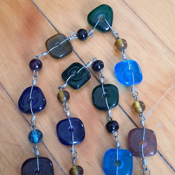 VINTAGE GLASS BEAD NECKLACE - Picture 6 of 6